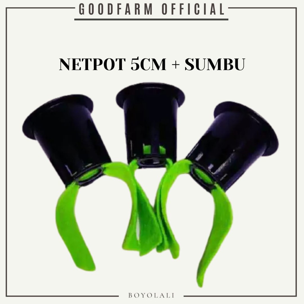 NETPOT 5CM + SUMBU SIAP PAKAI / NETPOT MURAH / NETPOT GROSIR / NETPOT HIDROPONIK / HIDROPONIK