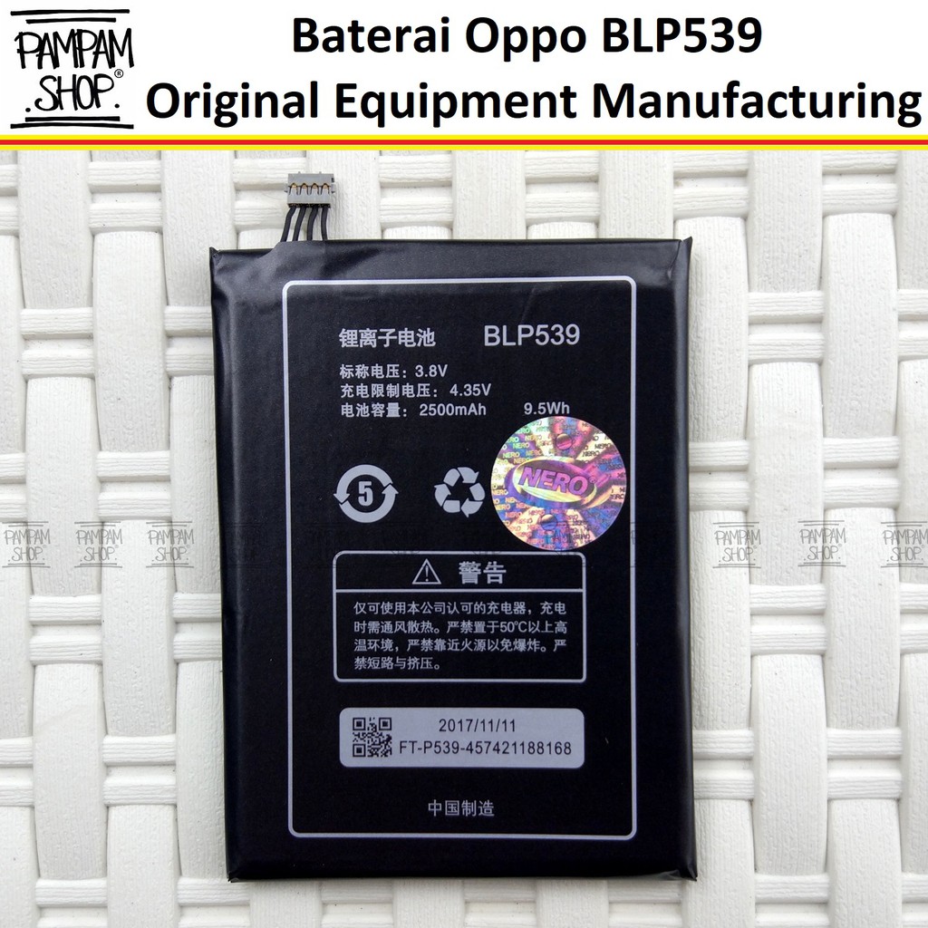 Baterai Oppo Find 5 BLP539 Original OEM Batre Batrai Battery BLP 539 HP Handphone