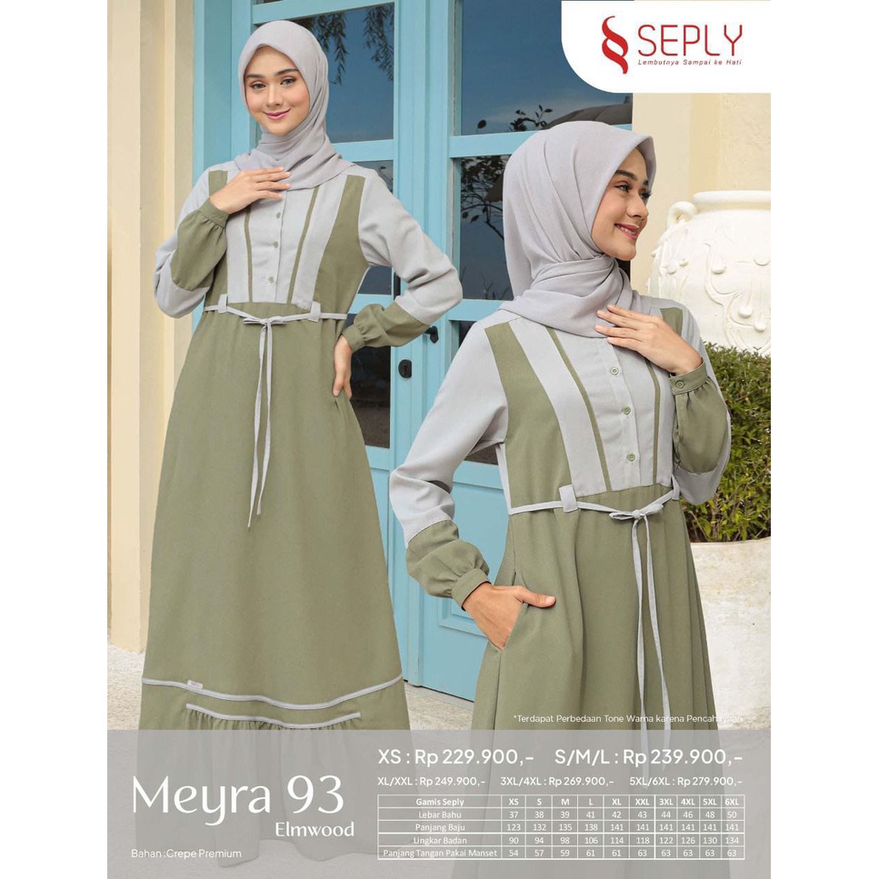 Cod Busana Muslim Gamis Seply Meyra 93 New Arrival Best seller