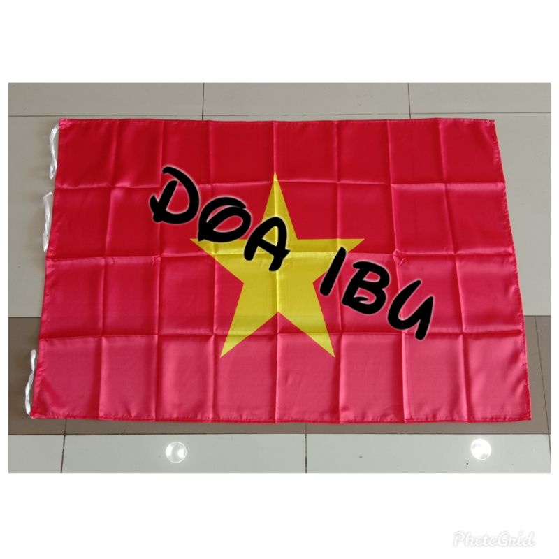 

best seller bendera vietnam bahan satin 90cm x 135cm