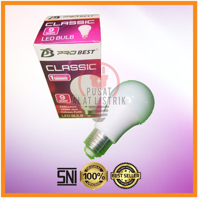 LAMPU LED 9W PROBEST MURAH BERKUALITAS TERANG BOHLAM LED