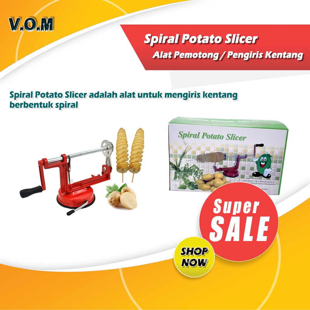 VOM Spiral Potato Slicer / Alat Pemotong / Pengiris Kentang Spiral - 0093