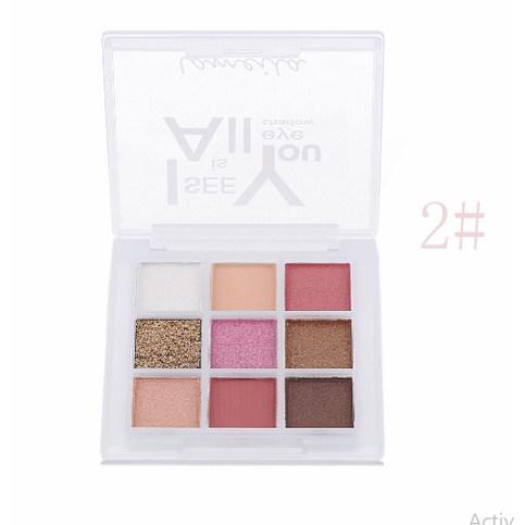 Lameila Eyeshadow Palette 9 Warna Pigmen Glitter 5099