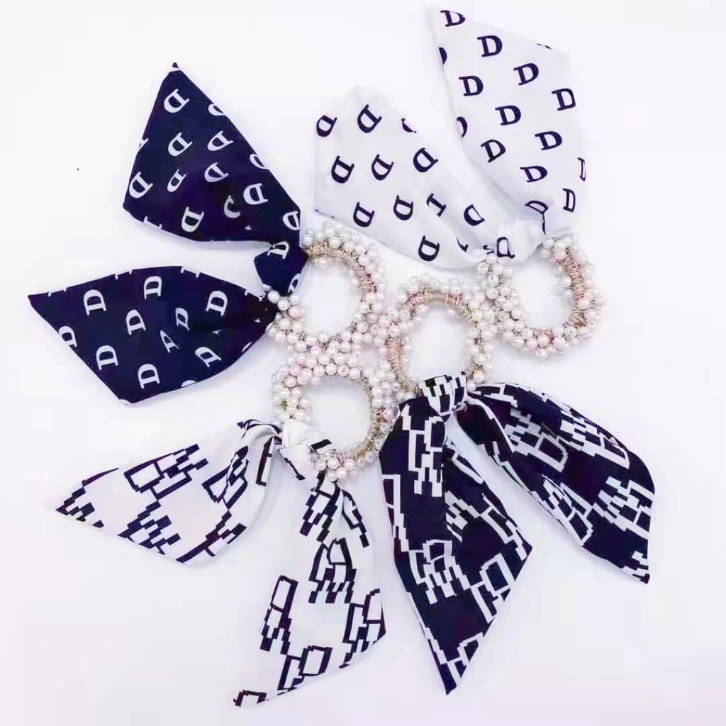 (Hello Girl)F115 Ikat Rambut Wanita Ikat Rambut Mutiara Pita Besar import
