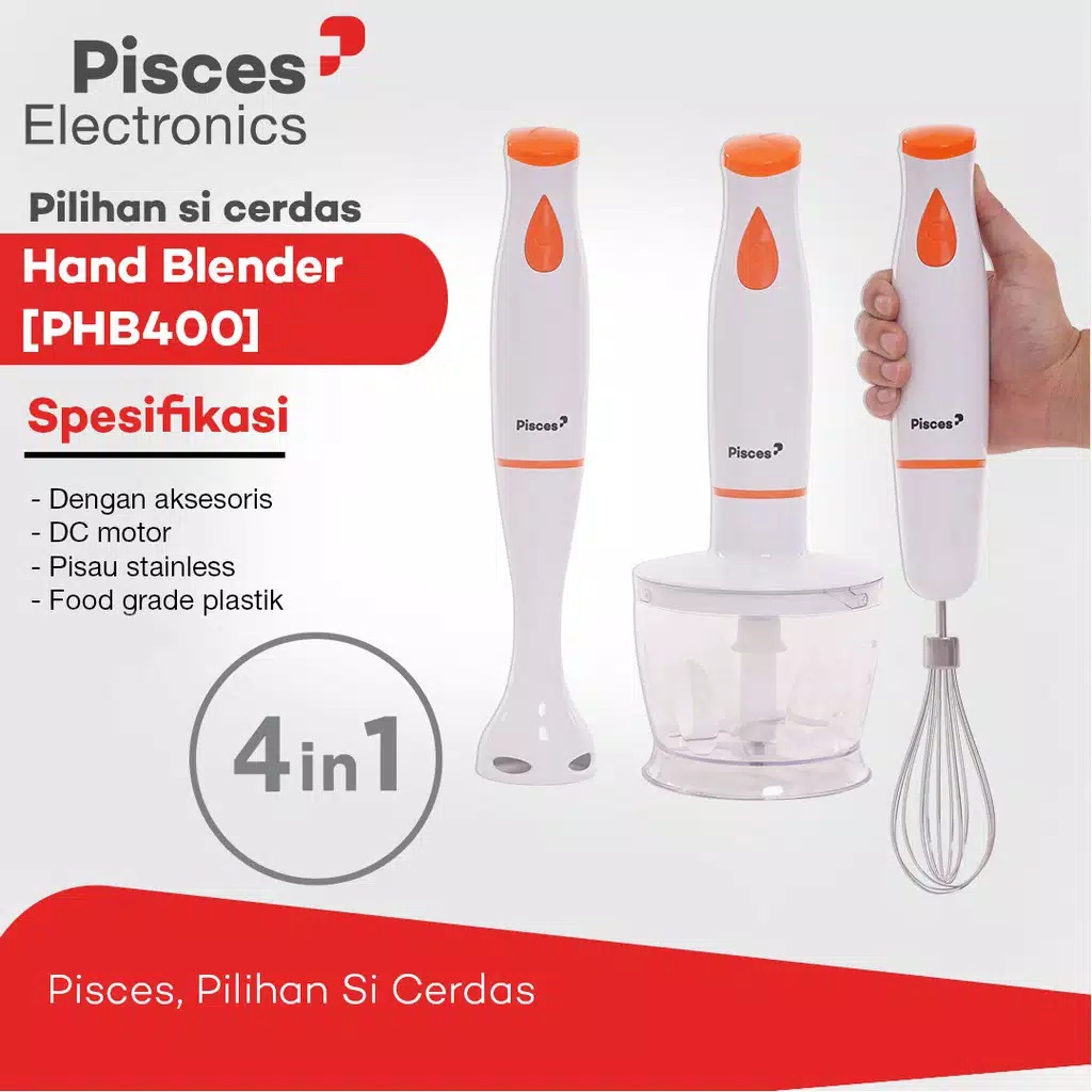 Pisces Hand Blender 4 in 1 - PHB400