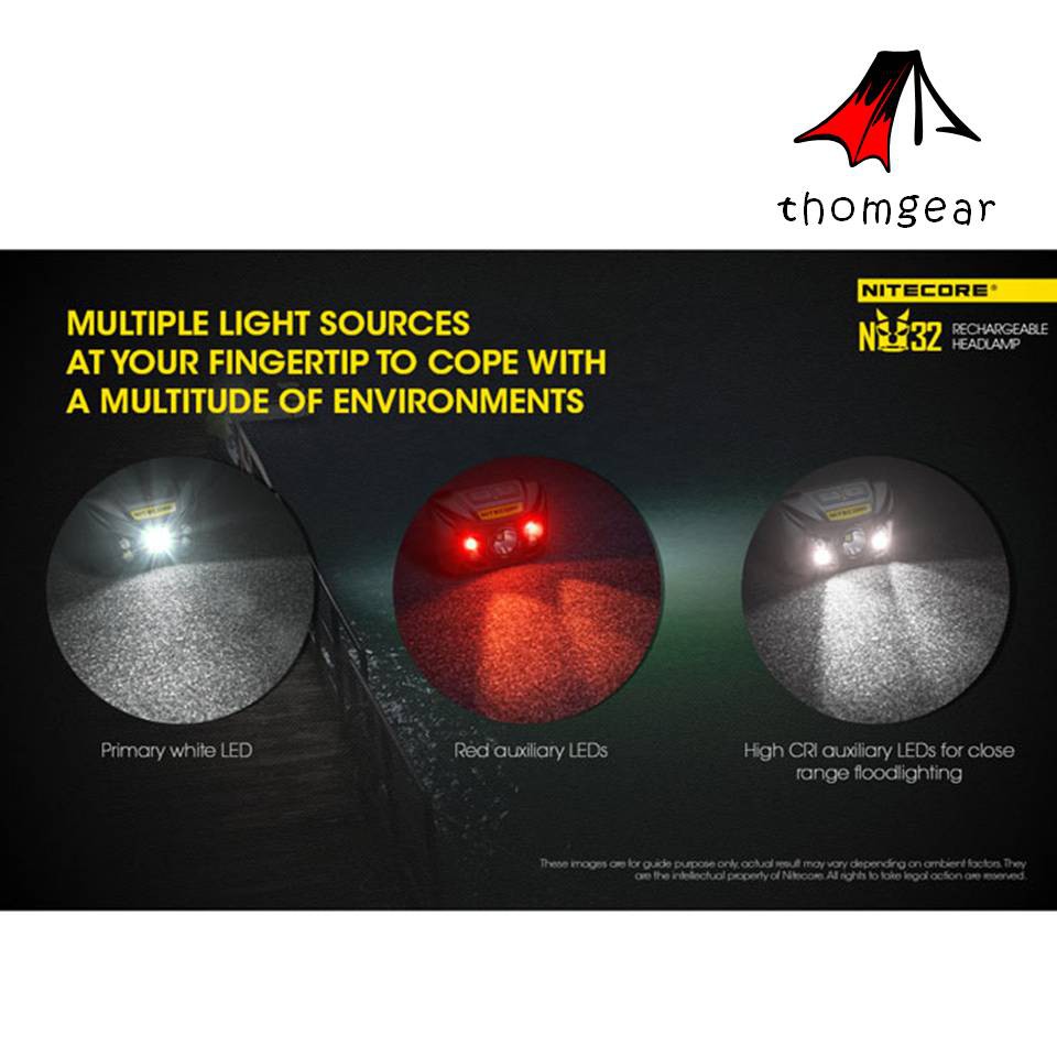 Headlamp Nitecore Nu32 Senter Kepala Chargerable Cree Xp-G3 S3 550 Lumens Jm Thomgear