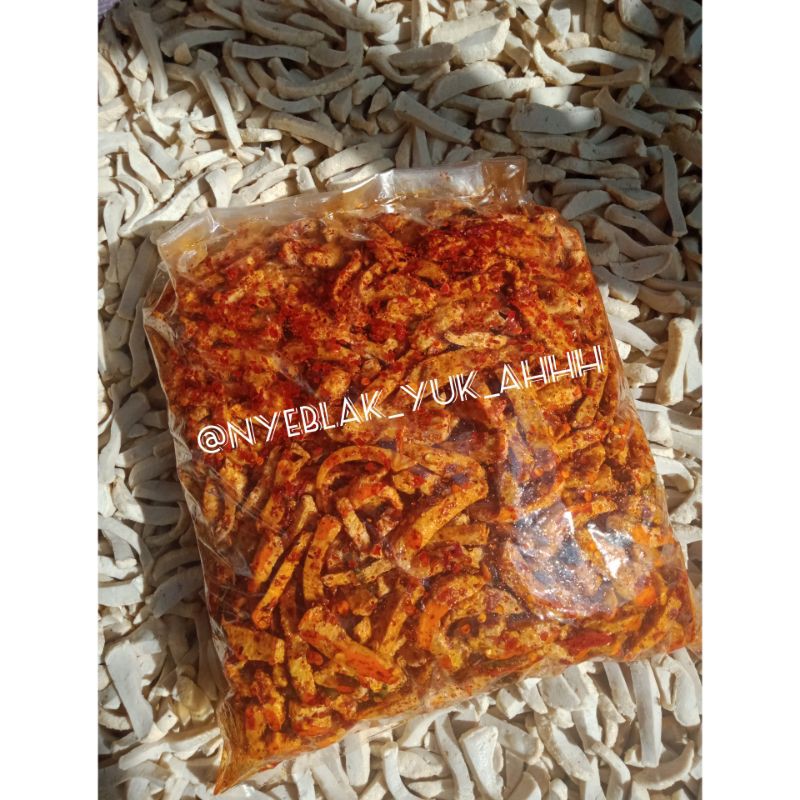 COD basreng baso goreng Basreng stik pedas basreng kering cabe asli daun jeruk 1kg