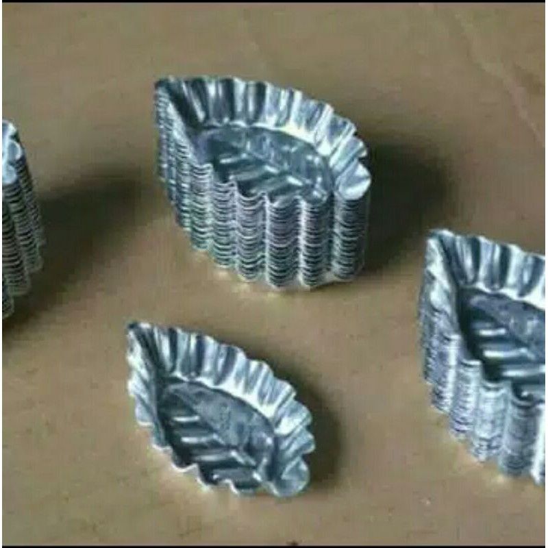Cetakan Nastar aluminium ( 20 pcs ) / Cetakan kue nastar bentuk daun