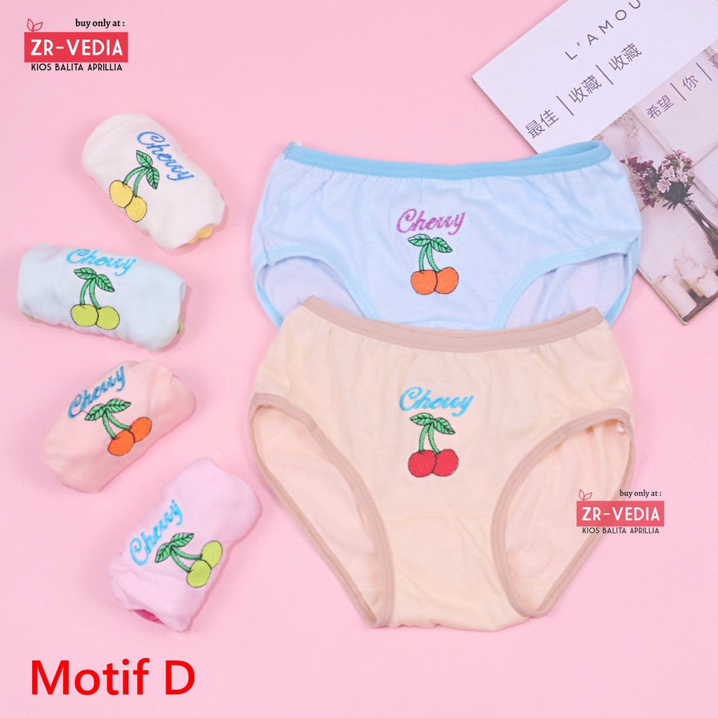 (ISI 6 - 12 pc) Celana Dalam 6-7 th Anak Perempuan / Pakaian Dalam Underware CD Cewek Celdam Murah