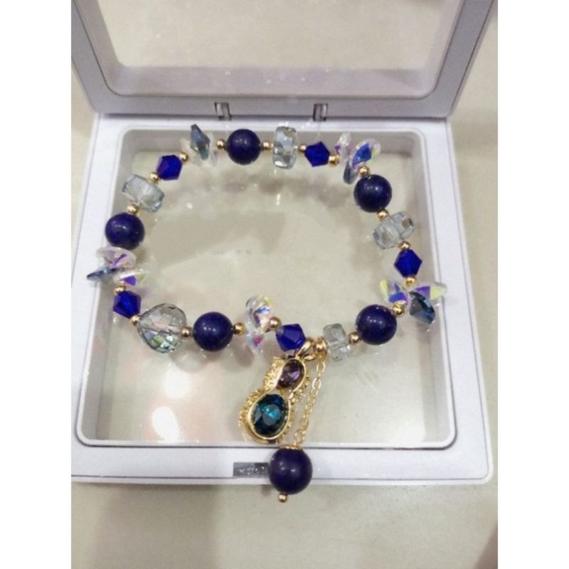 gelang batu kristal titanium free box
