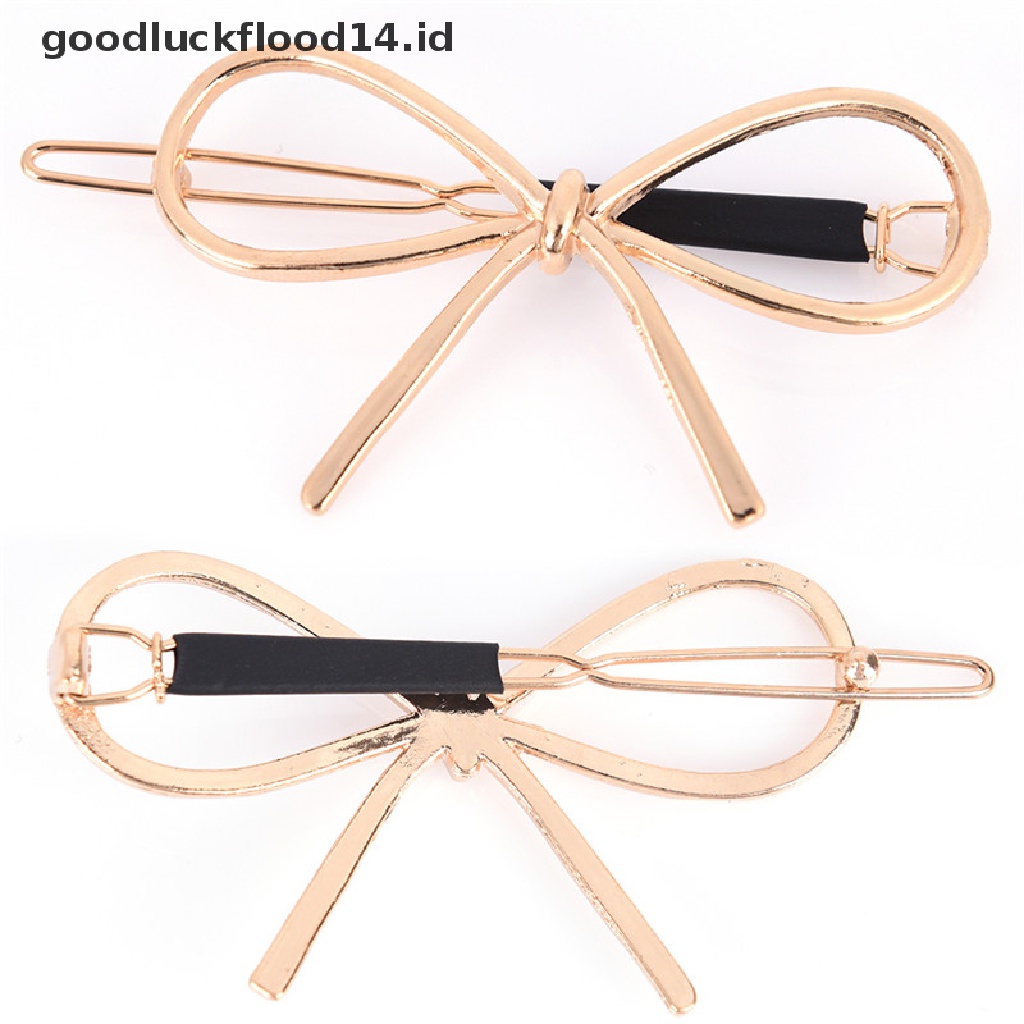 [OOID] New Vintage Hairpins Metal Bow Knot Hair Barrettes Girls Women Hair Accessories ID