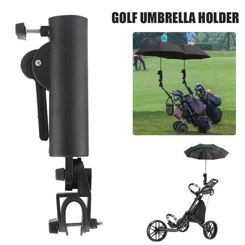 Rebuy Payung Golf Holder Kursi Roda Payung Stand Clip Adjustable Buggy Umbrella Munt Bracket