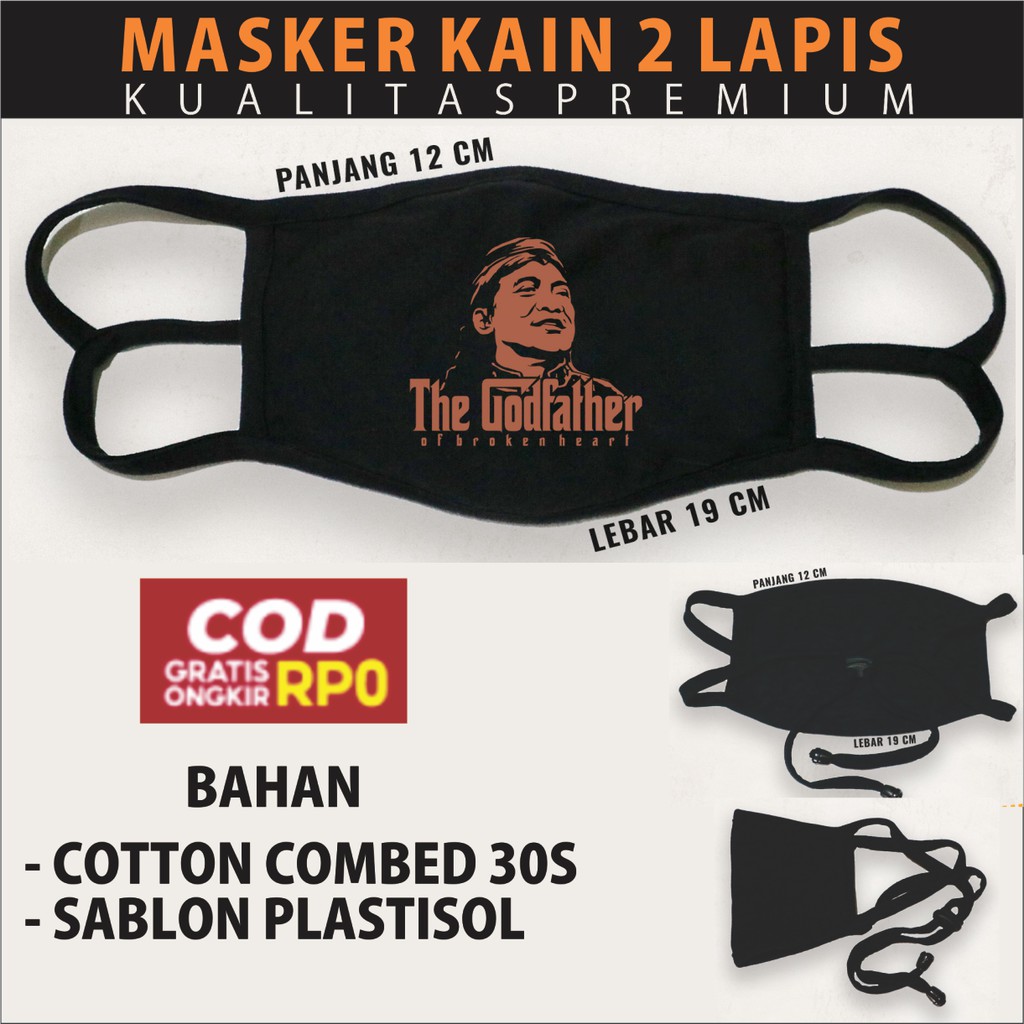 MASKER KAIN 2 LAPIS SOBAT AMBYAR, MASKER BAND SOBAT AMBYAR