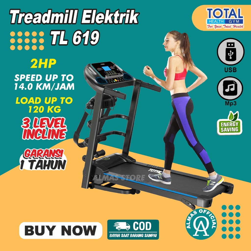 Tredmil Trademill Tradmill Mesin Lari Tritmill Running Machine Treadmill Electric Threadmill Threadm