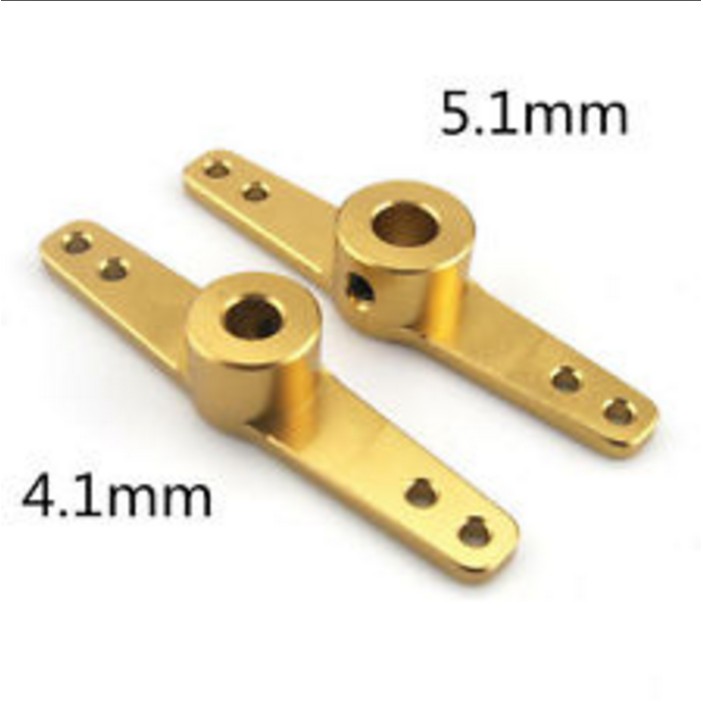 Double Gold Metal Brass Two Way Servo Horn 4.1mm for Servo RC Boat Car