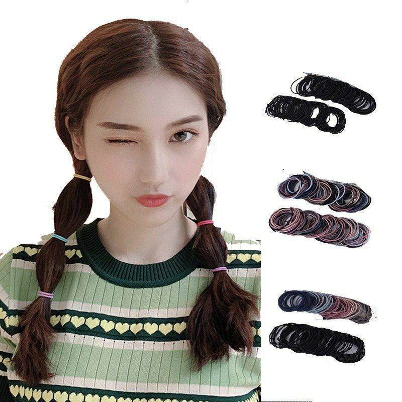 Ecer ! Ikat Rambut Ponytail Korea / Karet Rambut / Kuncir Rambut Warna Warni-4