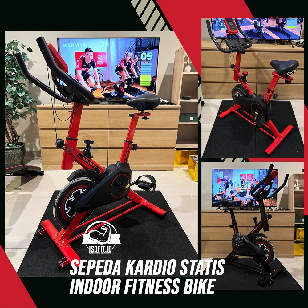 Isofit.id Sepeda Statis Alat Fitness Rumah / Indoor Spinning Exercise Bike Q7