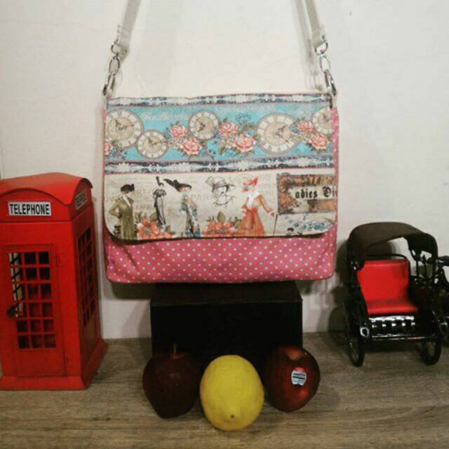 

POST MAN BAG VINTAGE SHABBY CHIC, HANDMADE