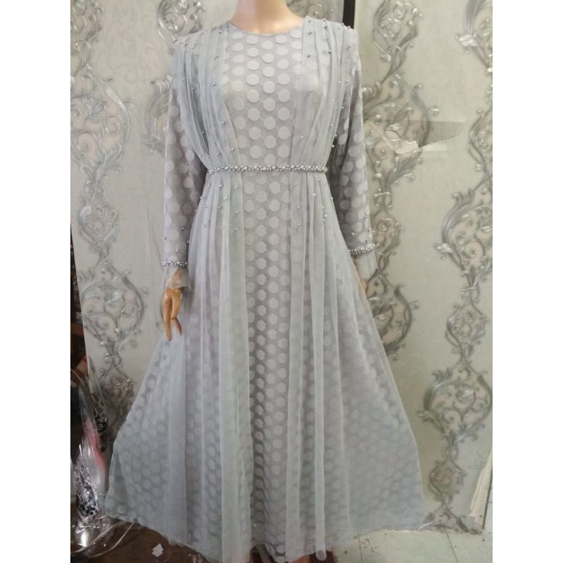 gamis ozias tile samping kanan kiri...motif bulat