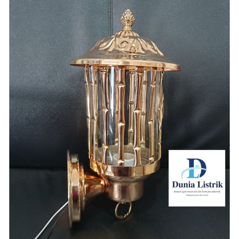 lampu dinding model bambu gold LHD11