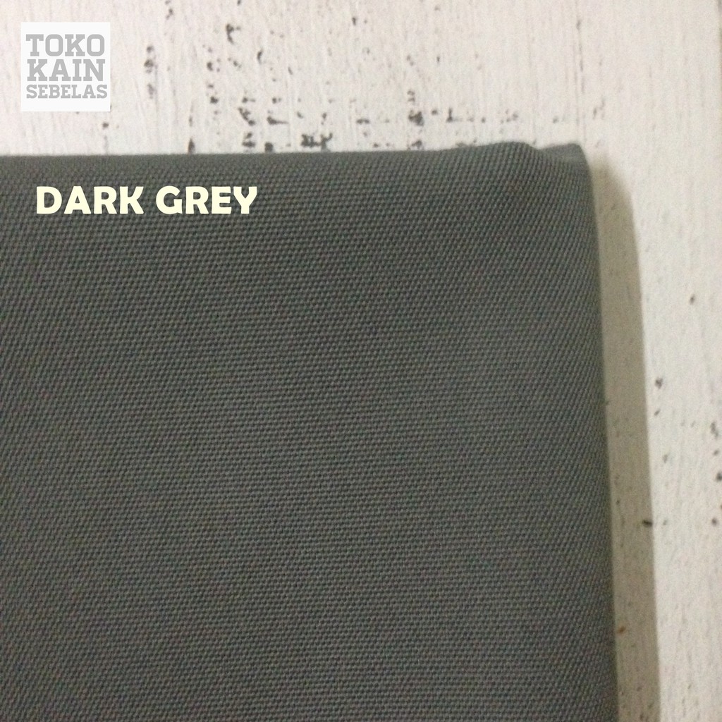 Kain canvas waterproof warna  Dark grey 0,5mtr