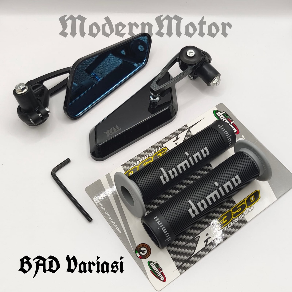 Spion Jalu Circuit plus Handgrip Domino Bulu 1 paket 2 item Universal semua Motor