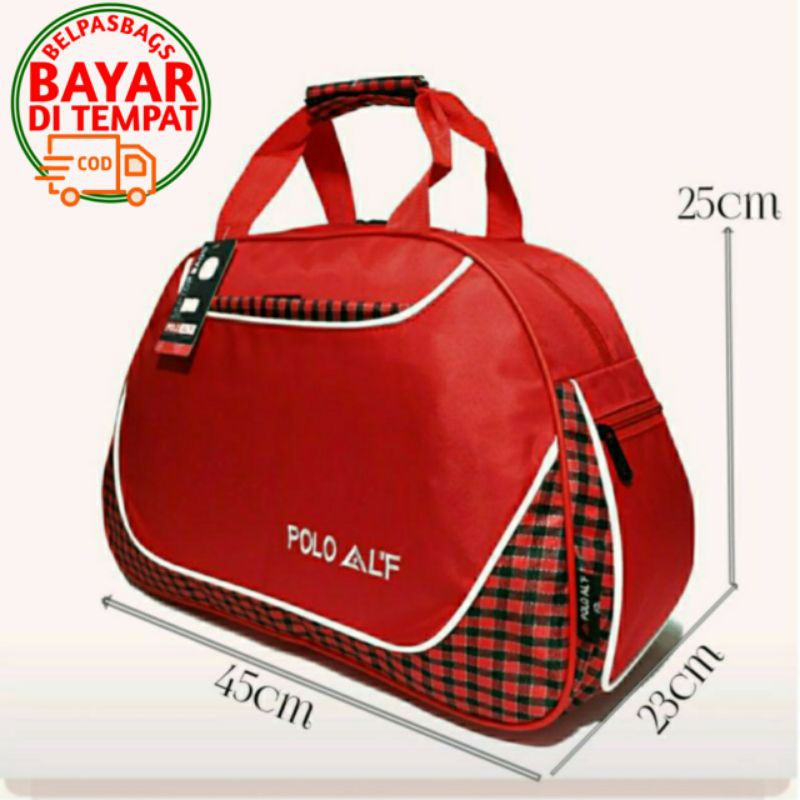 Tas travel jinjing tas pakaian traveling polo ALF204  merah