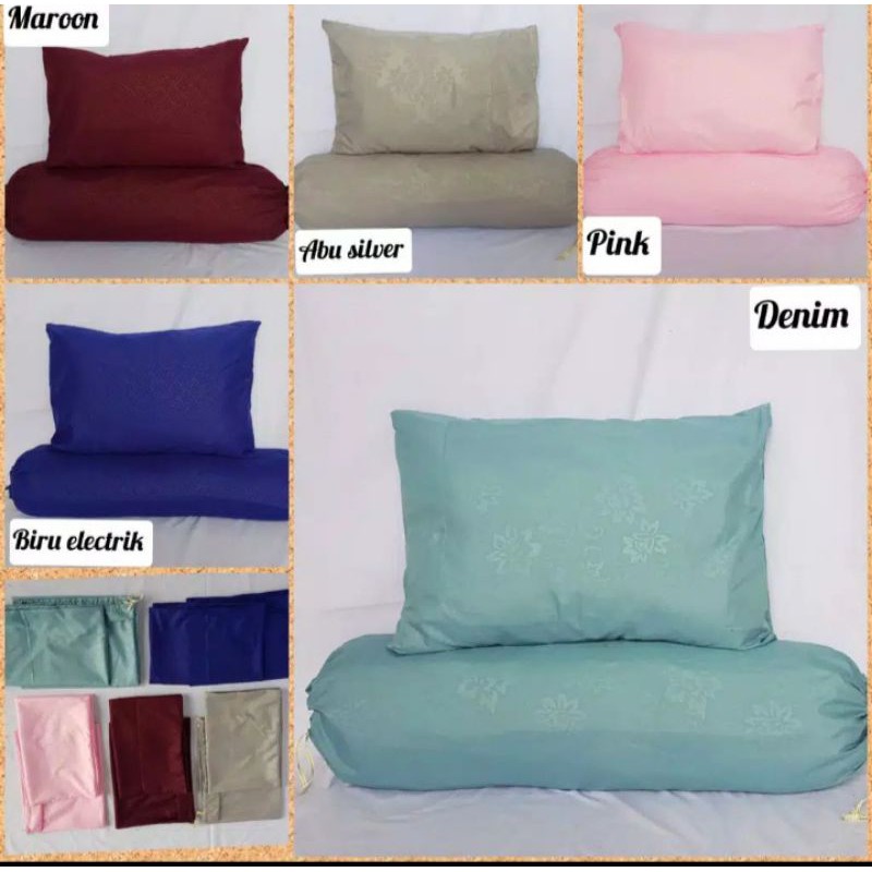 SARUNG BANTAL TIDUR KEPALA POLOS POLOSAN EMBOS MURAH ANEKA VARIAN WARNA GULING