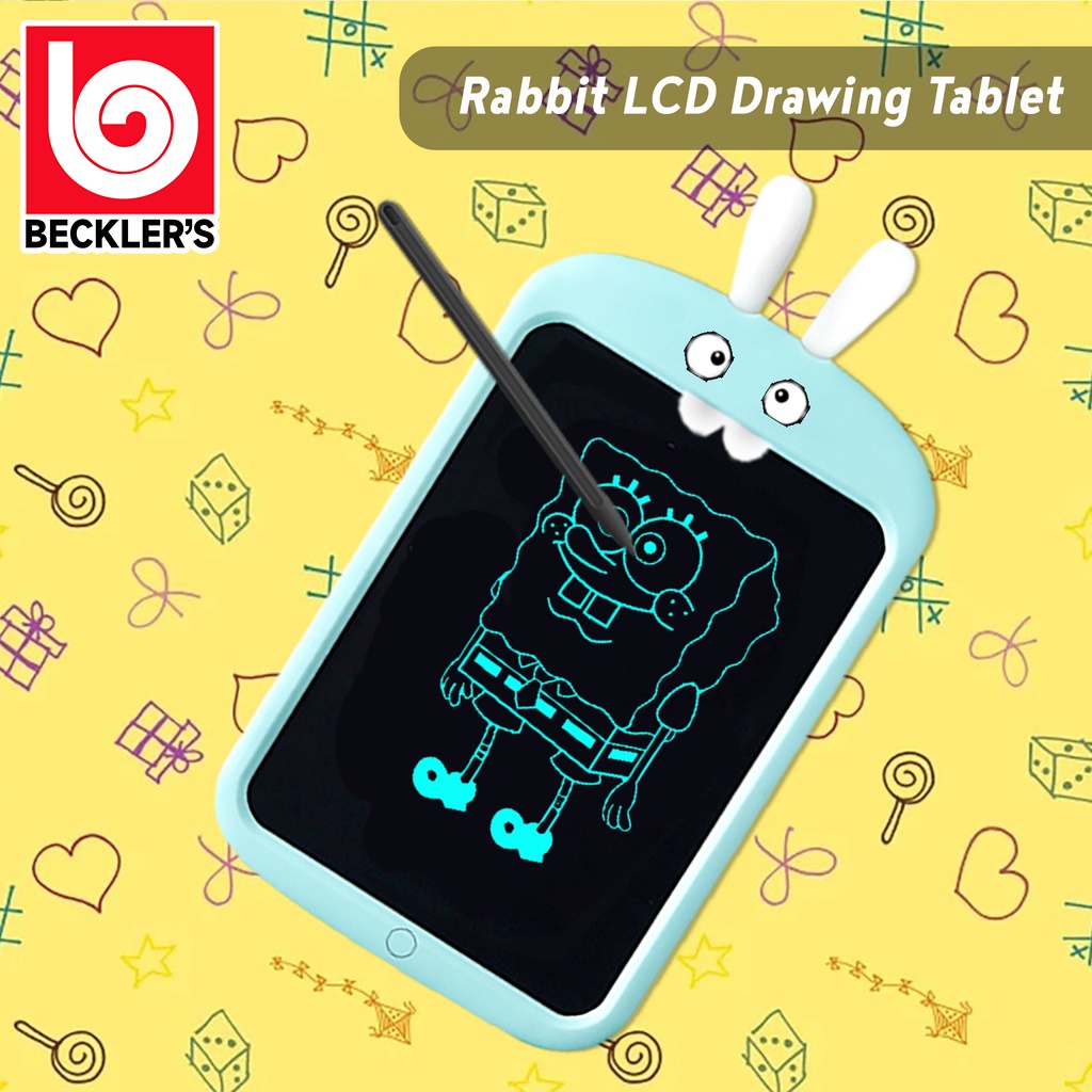 LCD Writing Tablet Drawing Rabbit 8.5 inch / Papan Tulis Tablet Edukasi Karakter Mainan 4 Warna