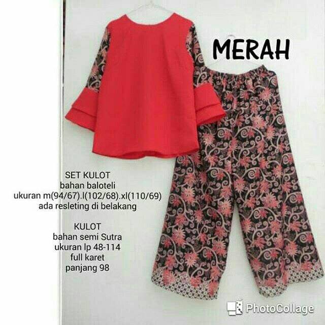 Set batik kulot kebaya