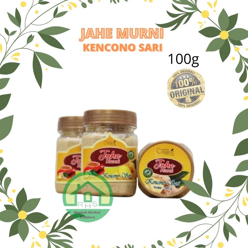 

Jahe Murni Bubuk / Serbuk Organik tanpa gula 100gr Asli Original kencono sari jahe alami asli original %