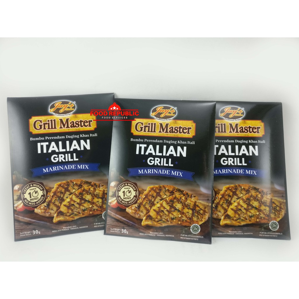 Jay's Italian Grill Master Barbecue Marinade Mix 30 GR NO MSG HALAL