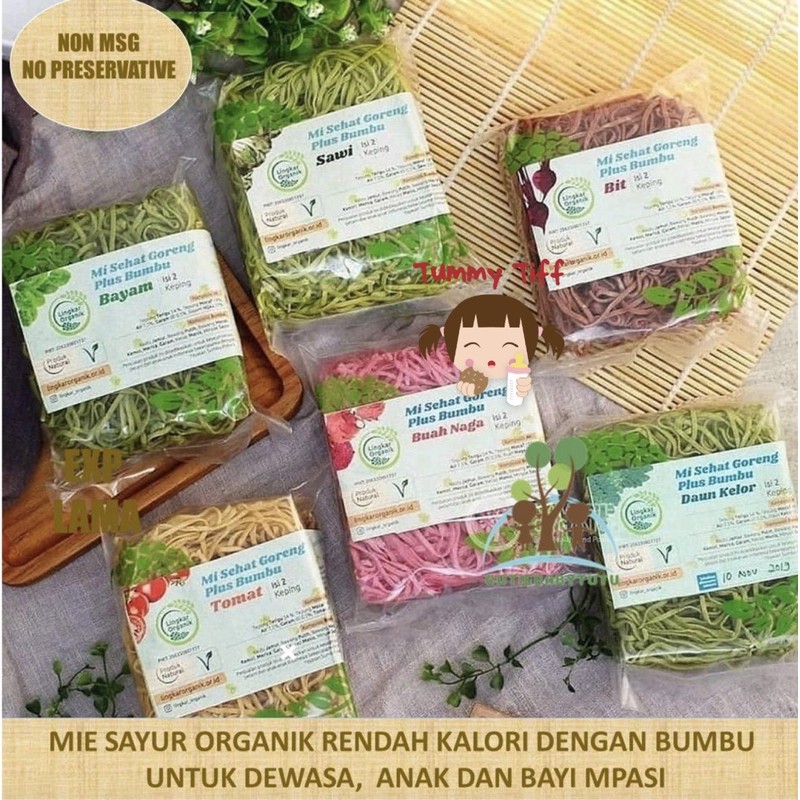 Lingkar Organik Mie Goreng Sayur 100gr dengan bumbu