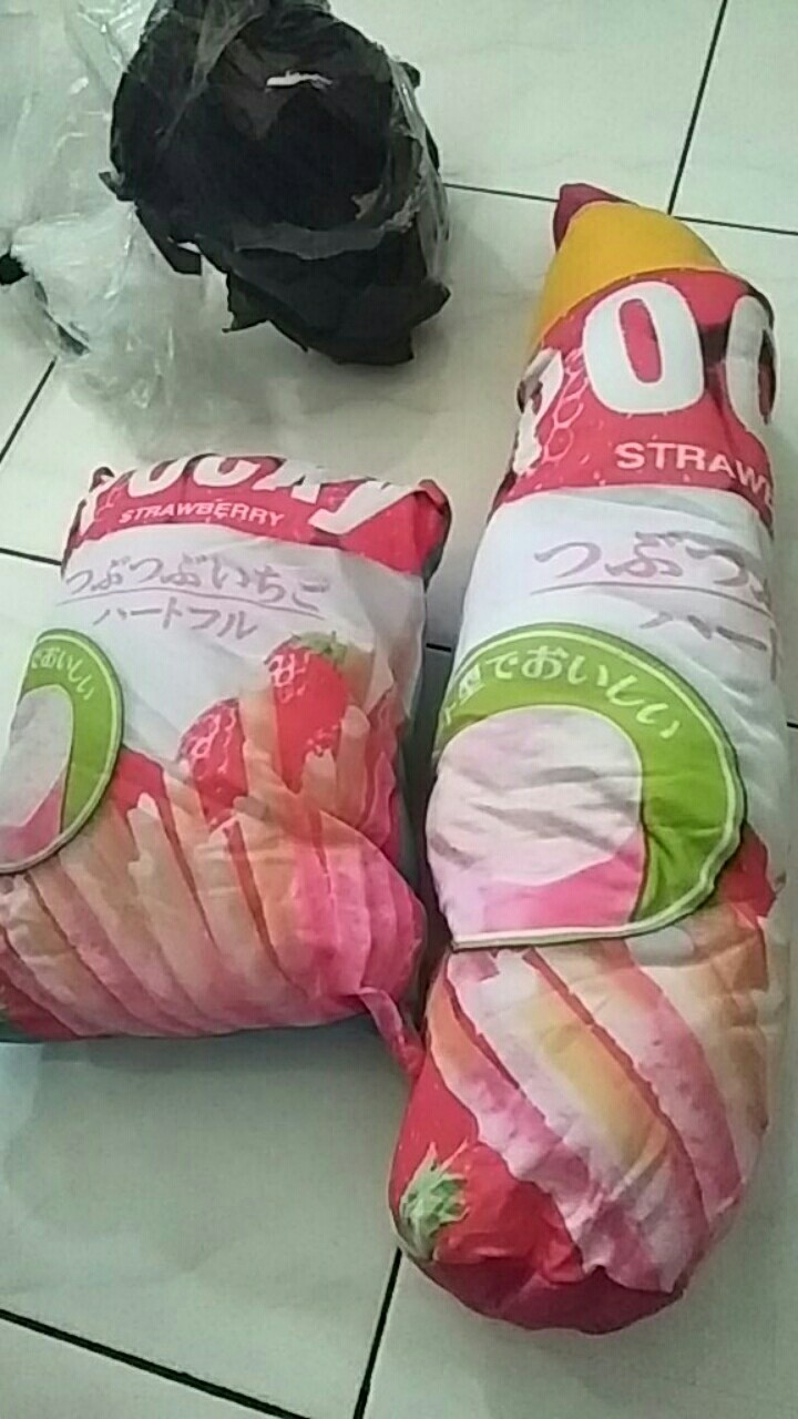Set Snack Bantal Guling Pensil Bahan Polimicro Motif Pocky