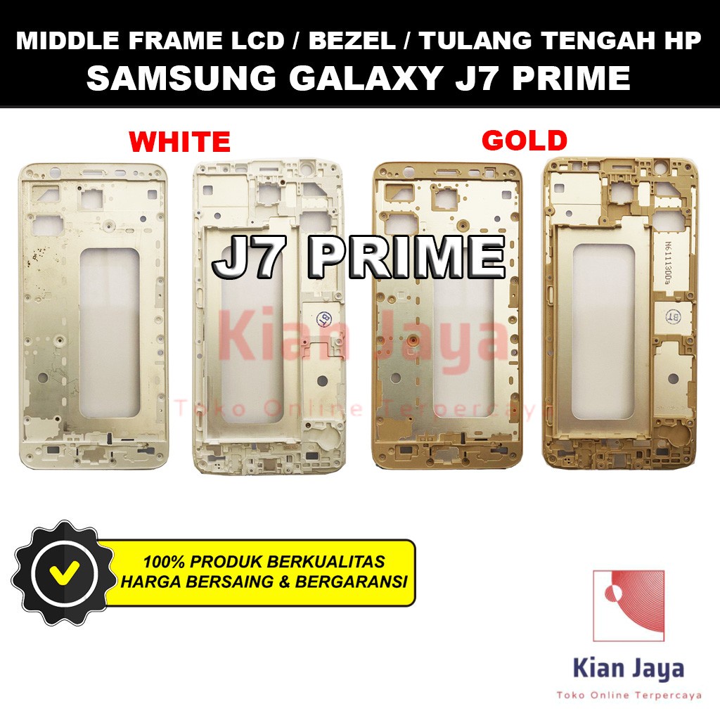 Middle Frame LCD Handphone Samsung Galaxy J7 Prime Tulang Casing Tatakan Bezel Bazel Hp