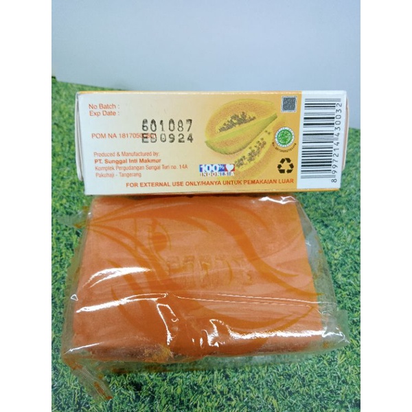 SABUN PAPAYA BY MAMAYA BRIGHTENING SOAP WITH VIT A, C &amp; E // Sabun Papaya Mamaya Besar 135 gram