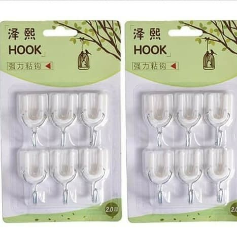 Gantungan Hook Tempel 6pcs / 1 set isi 6pcs