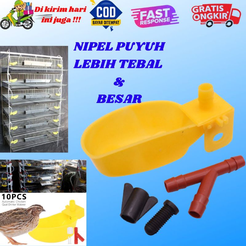 Nipple Nipel PUYUH P1 mangkok lepekkan Tempat Minum puyuh Drinker KENBI_123-5