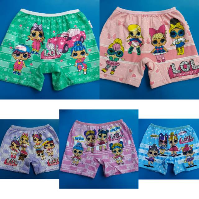 Celana Short Semilong Anak Cewek Motif LOL Jessie & Mike