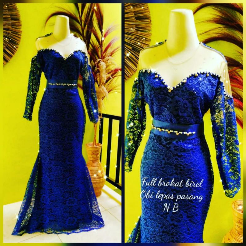 baju singer/baju penyanyi/baju pesta/full brokat birel mutiara mutiara