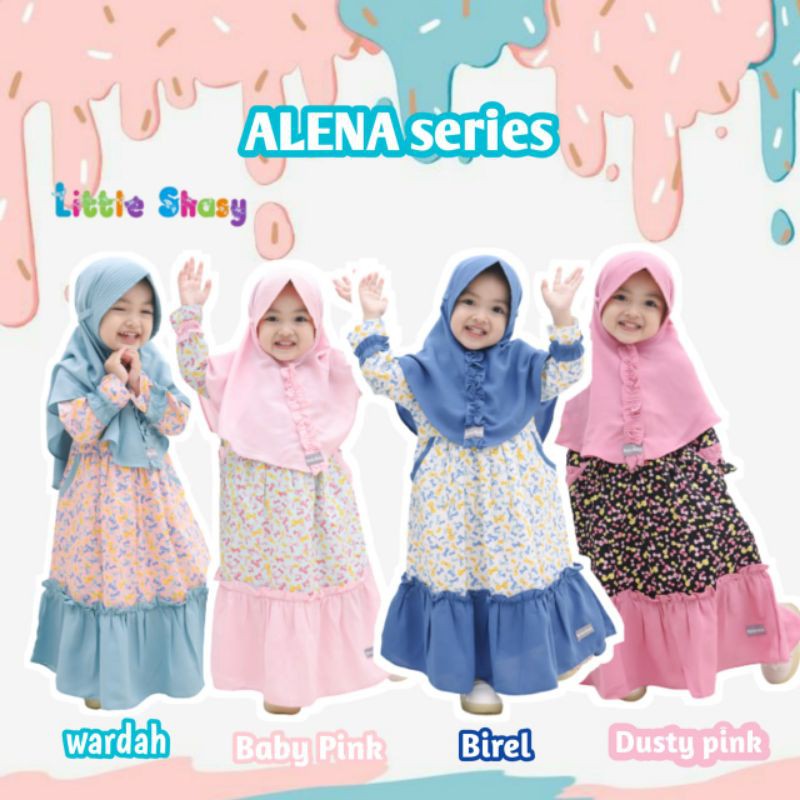 GAMIS ANAK SET HIJAB / GAMIS ALENA SERIES BY FAZZ TERBARU TERLARIS