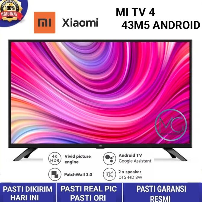LED TV XIAOMI 43 INCH 43M5 NEW SMART ANDROID 9.0 pie Termurah