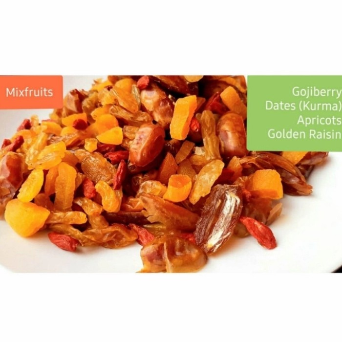 

Mix Fruit 250 gr(Gojiberi Golden raisin,Kurma Sukari,Apricot)