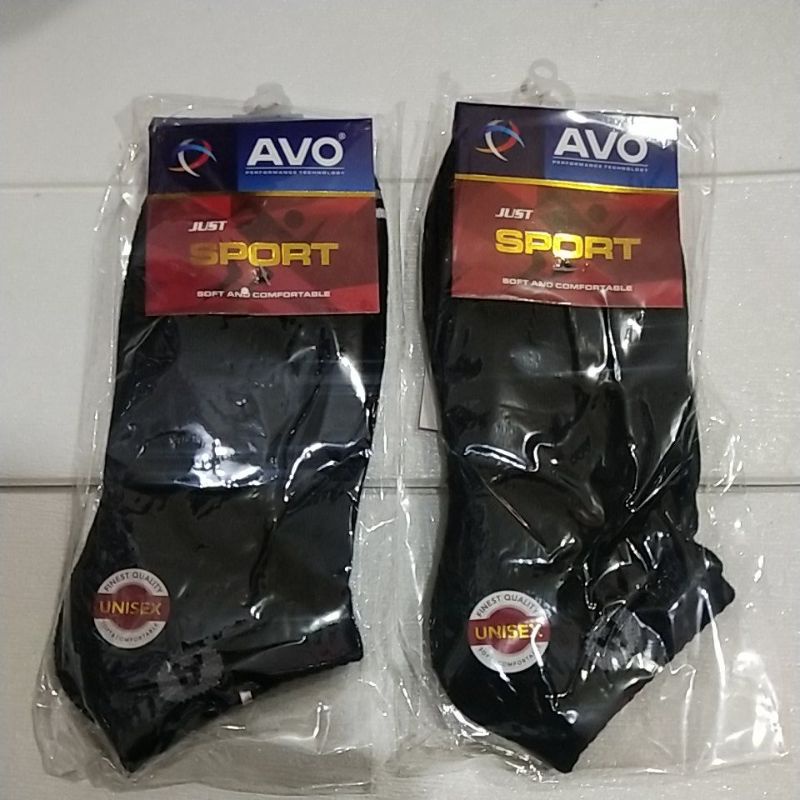 KAos kaki pendek hitam tebal/kaos kaki AVO s018