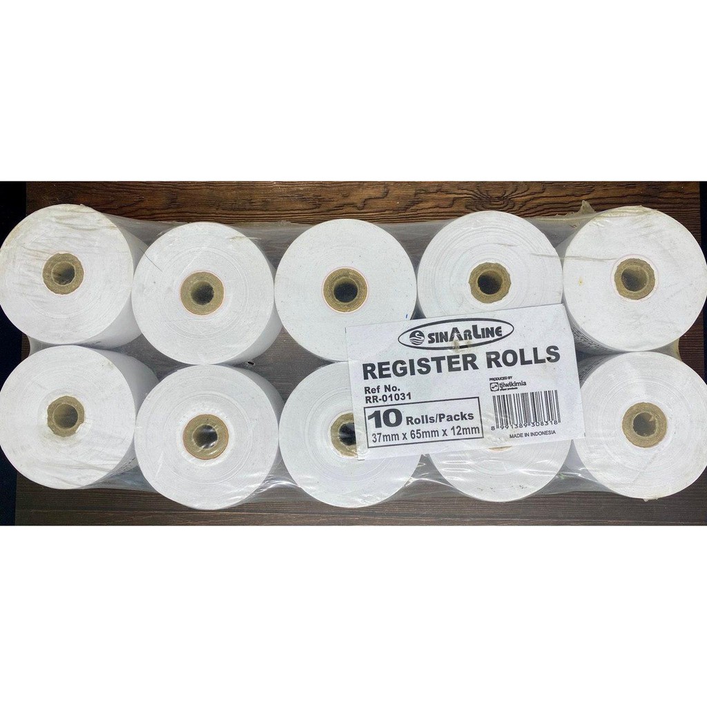 

Kertas Kasir Sinarline Uk 37mm x 65mm x 12mm