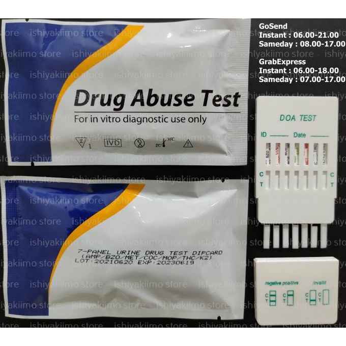 Drug Abuse Test Alat Tes Urine Narkoba-7 Parameter (Sinte/Gorila/K2)