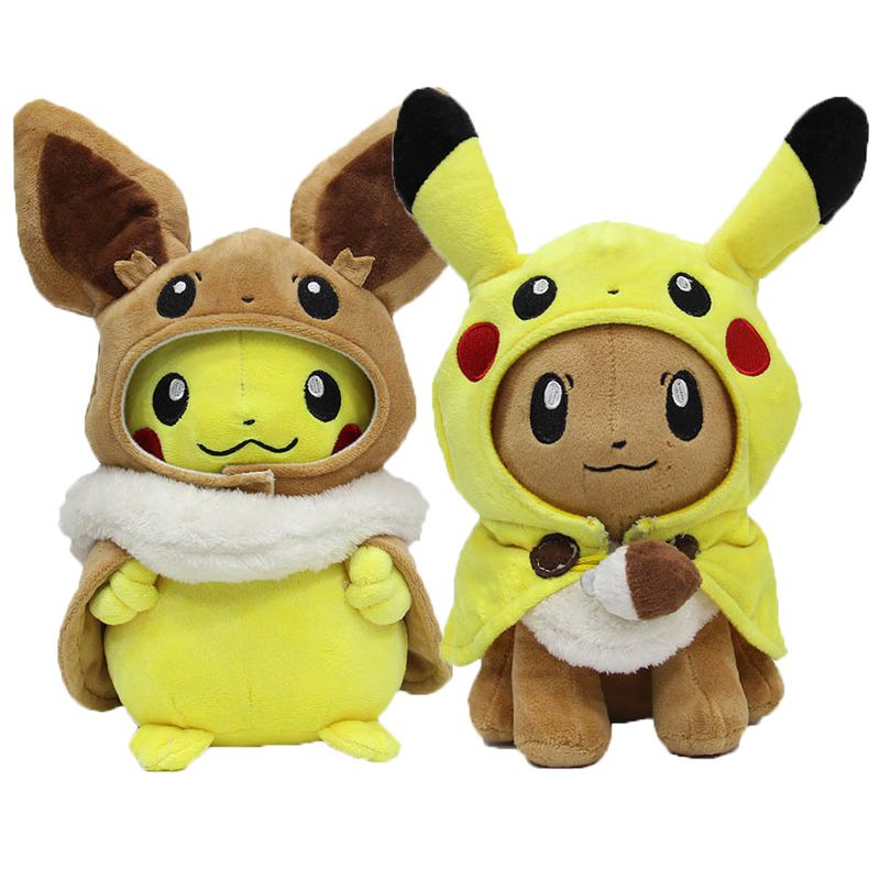 Pusat Eevee Ponco Boneka Plush Figure Boneka Hadiah Mainan