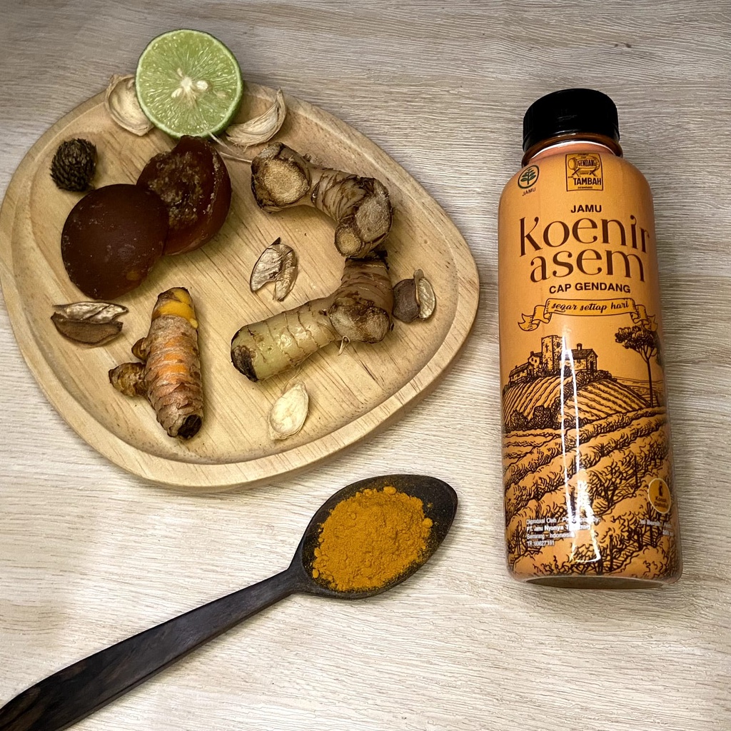 

Jamu sirup koenir asem CAP GENDANG syrup jamu bahan organic