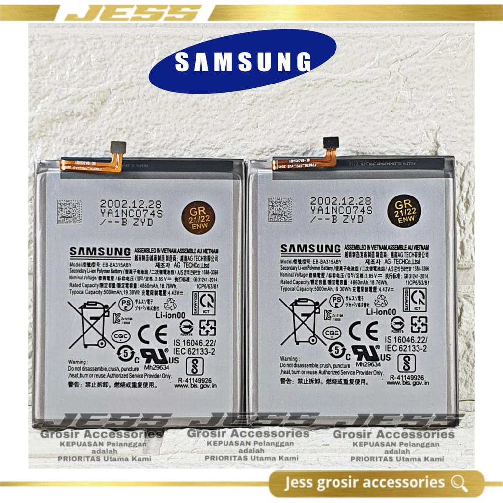 Baterai Battery Original Samsung Galaxy A31 / A315 / A315F / SM-A315G Galaxy A32 / A325 / A325F / SM-A325F Kode Batre EB-BA315ABY