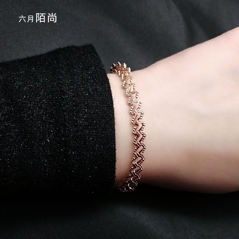 Gelang Titanium Wanita Import Korea Stainless Anti Karat GK144 Cocok Hadiah